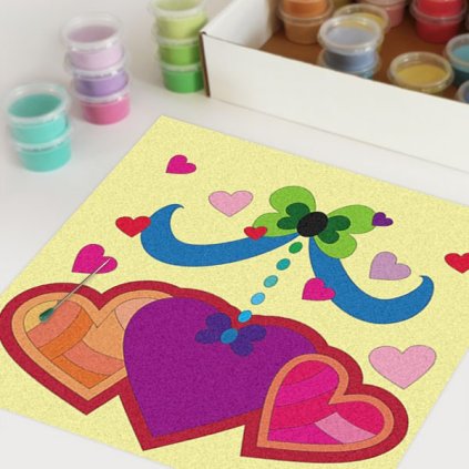 Srdíčka 1 (Velikost 30x30cm)