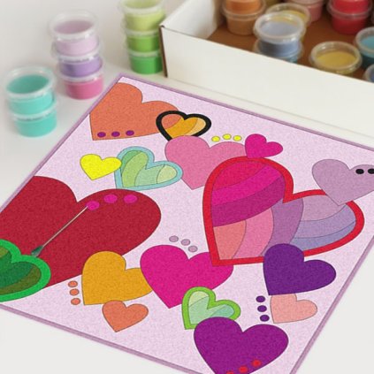 Srdíčka 2 (Velikost 30x30cm)