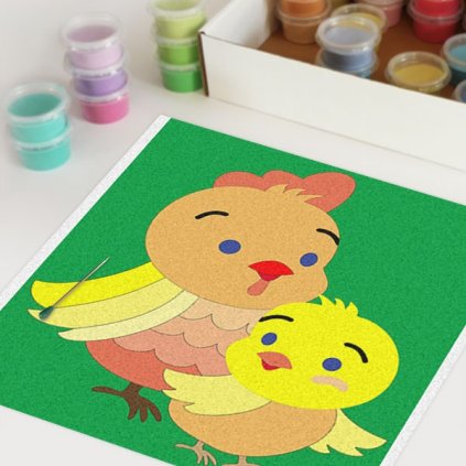 Kuřátka 4 (Velikost 30x30cm)