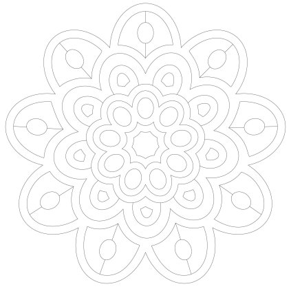 mandala A081 (Velikost 30x30cm)