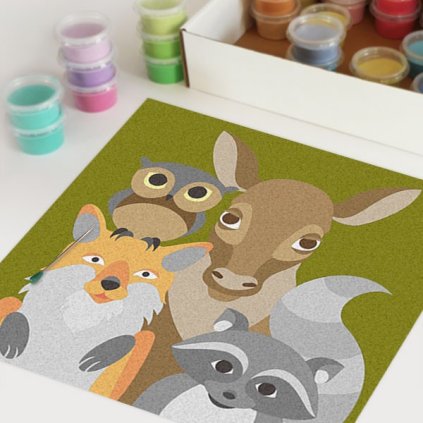 Lesní zvířata (Velikost 30x30cm)