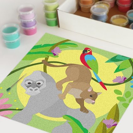 Zvířátka z džungle (Velikost 30x30cm)