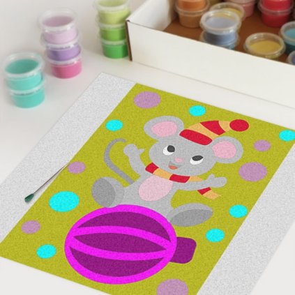 Myška na baňce (Velikost 15x20cm)