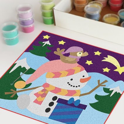 Sněhulák 3 (Velikost 30x30cm)