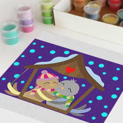 Zimní ptáčci 2 (Velikost 15x20cm)