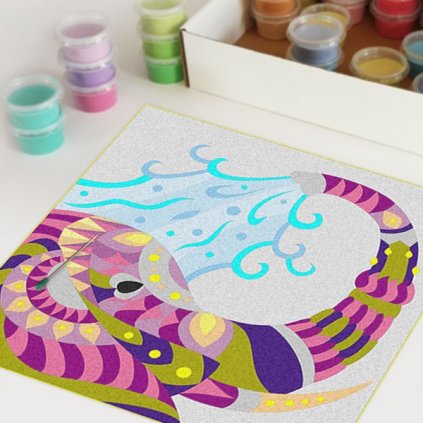 Slon 2 (Velikost 50 x 50 cm)