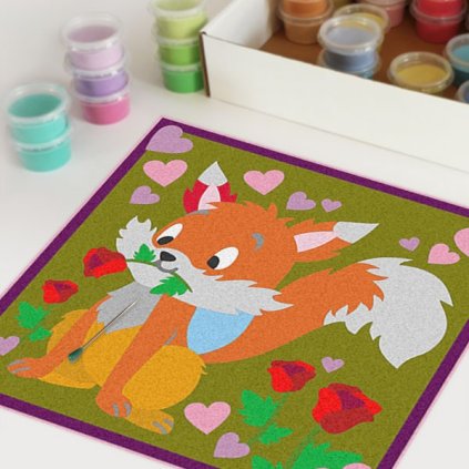 Zamilovaný lišák (Velikost 30x30cm)