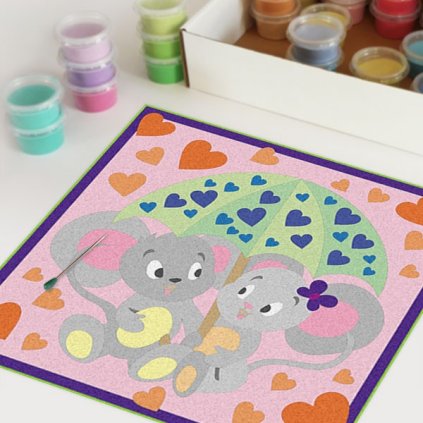 Zamilované myšky (Velikost 30x30cm)