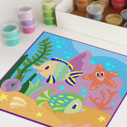 Mořský svět 1 (Velikost 30x30cm)