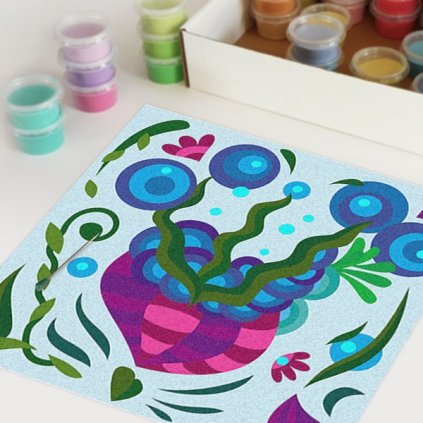 Zentangle 1 (Velikost 50 x 50 cm)