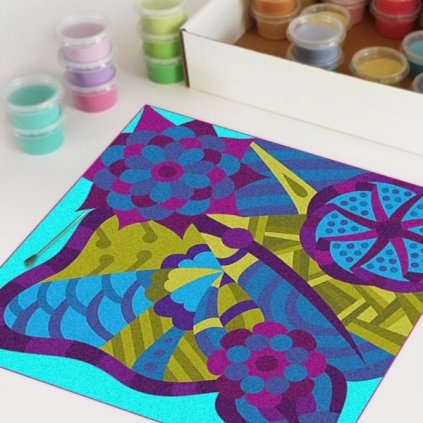 Zentangle 3 (Velikost 50 x 50 cm)