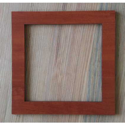 Rámeček s čirým plexisklem - dekor třešeň (format 21x21 cm)
