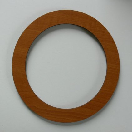 Rámeček kulatý s čirým plexisklem - třešeň (prumer 21 cm)