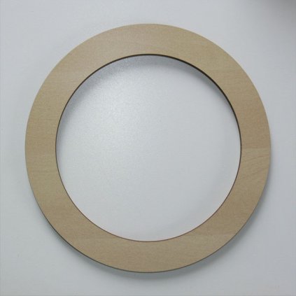 Rámeček kulatý s čirým plexisklem - javor (prumer 21 cm)