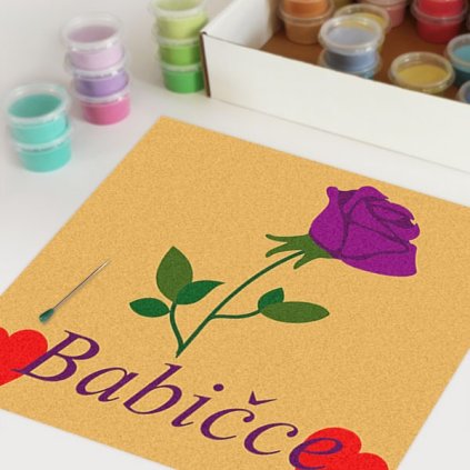 Růže pro babičku (Velikost 30x30cm)