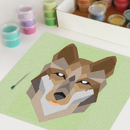 Vlk 3 (Velikost 30x30cm)