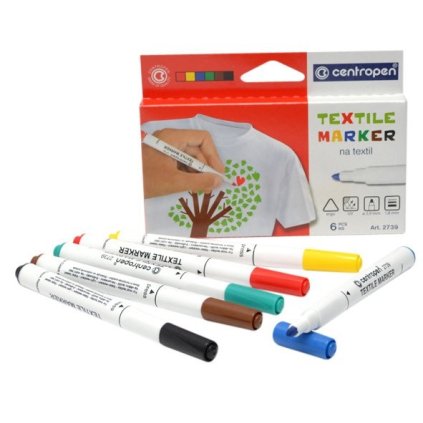 19987 popisovace na textil centropen sada 6 ks