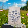 Dřevěný zápisník - luční kvítí