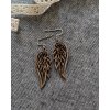 Dřevěné náušnice - Křídla andělů