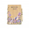 Dřevěný zápisník s věnováním - luční kvítí