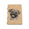 Dřevěný zápisník - Mops