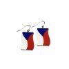 Visací náušnice - ČESKÁ VLAJKA