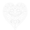 Srdce zentangle (Velikost 50 x 50 cm)