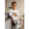 t shirt mockup of a smiling kid with a cuddly toy 31638