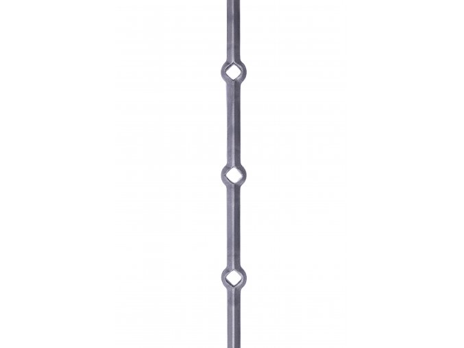 Probíjená tyč s otvorem na koso do hrany 16x16 mm, rozteč 150 mm