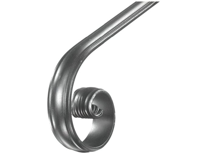 Ukončení válcovaného madla ve tvaru berle 50x14 mm