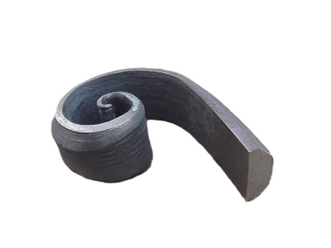 Ukončení kovaného madla hranatého ve tvaru berle 45x14 mm