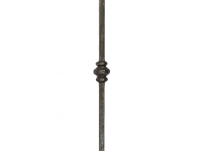 Tyč kovaná s ozdobným středem 14x14 mm, velikost 1000 mm