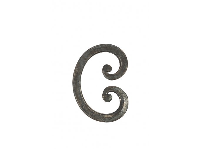 Prvek ve tvaru C -  kovaný, 12x12 mm, 85x120 mm