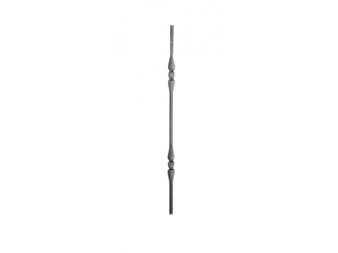 Tyč s dvěma ozdobnými středy 12x12 mm, velikost 950 mm