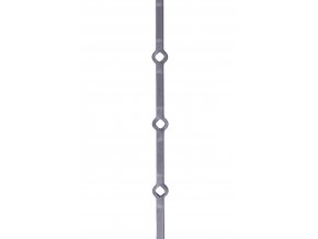 Probíjená tyč s otvorem na koso do plochy 14x14 mm, rozteč 140 mm