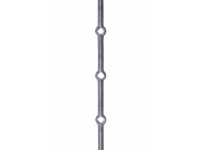 Probíjená tyč s otvorem na koso do hrany 14x14 mm, rozteč 140 mm