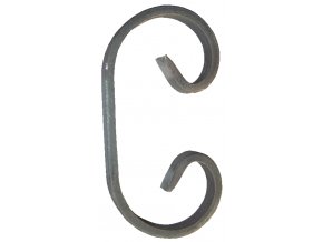 Prvek ve tvaru C - hladký, 10x5 mm, 117x60 mm