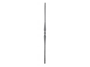 Tyč kovaná s ozdobným středem 14x14 mm, velikost 950 mm