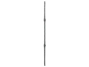 Tyč kovaná se dvěma ozdobnými středy 14x14 mm, velikost 1000 mm