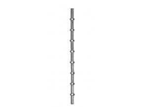 Probíjené tyče 14x14 mm, otvor 14 x14 mm, rozteč 140 mm
