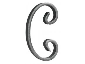 Prvek ve tvaru C -  hladký, 16x4 mm, 135x75 mm