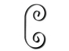 Prvek ve tvaru C -  hladký, 16x4 mm, 180x85 mm