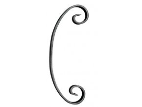 Prvek ve tvaru C -  hladký, 12x6 mm, 220x90 mm