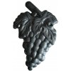 Ozdobný vinný hrozen s lístkem pravý - výlisek 135x85x3 mm