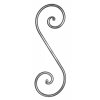 Prvek ve tvaru S -  hladký  kulatina 12 mm, 450x130 mm