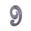 Domovní číslo 9  pokované, velikost  210 mm, tl. 4 mm