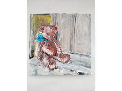 Medvídek s modrou mašlí