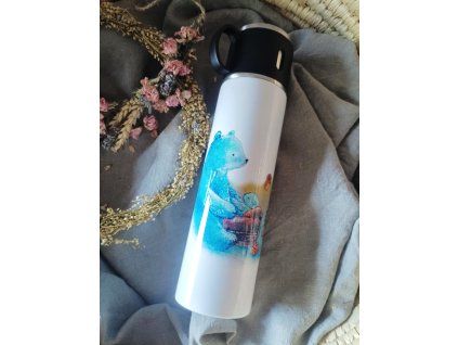 termoska s medvědem