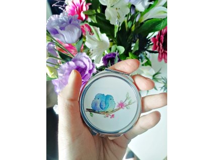 zrcátko s ptáčkem