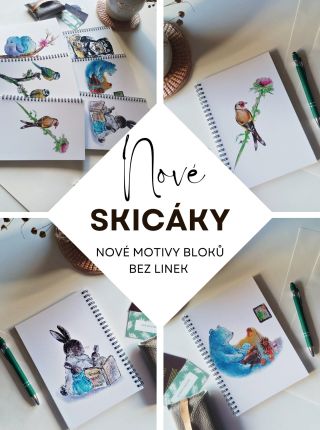 Pro děti i dospělé - skicáky alias bloky bez linek s vyšší gramáží jednotlivých listů využijete multifunkčně pro sví...